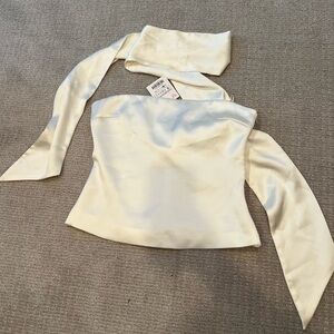 Zara Satin Foulard Top